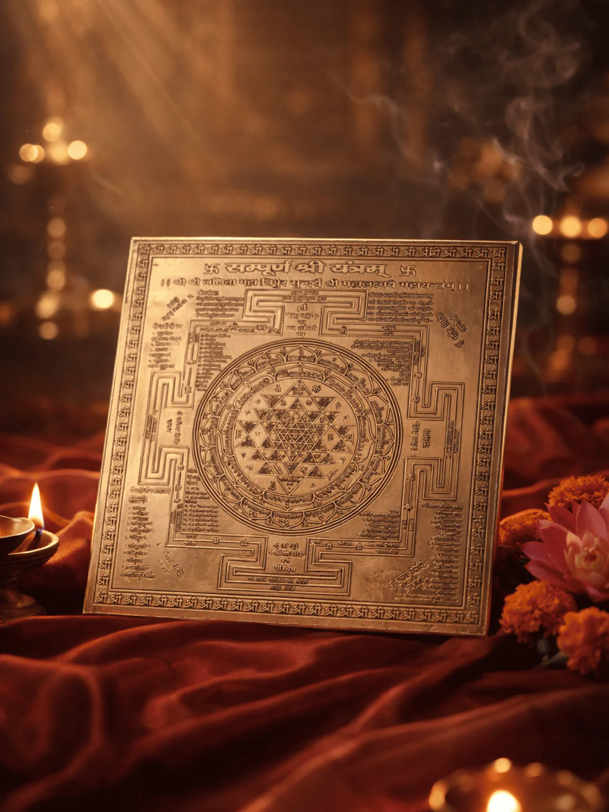 Shri Yantra – Perfect Geometrical Sacred Energy Plate for Prosperity & Positive Vibes