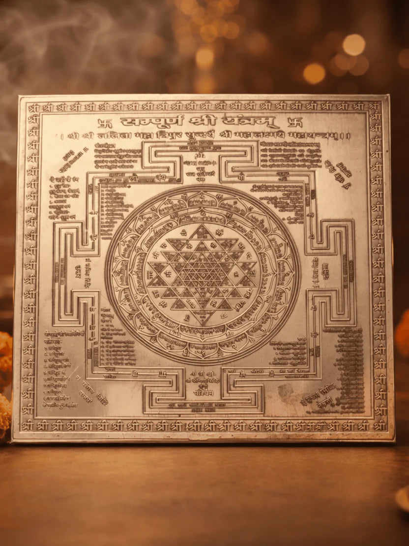 Shri Yantra – Perfect Geometrical Sacred Energy Plate for Prosperity & Positive Vibes