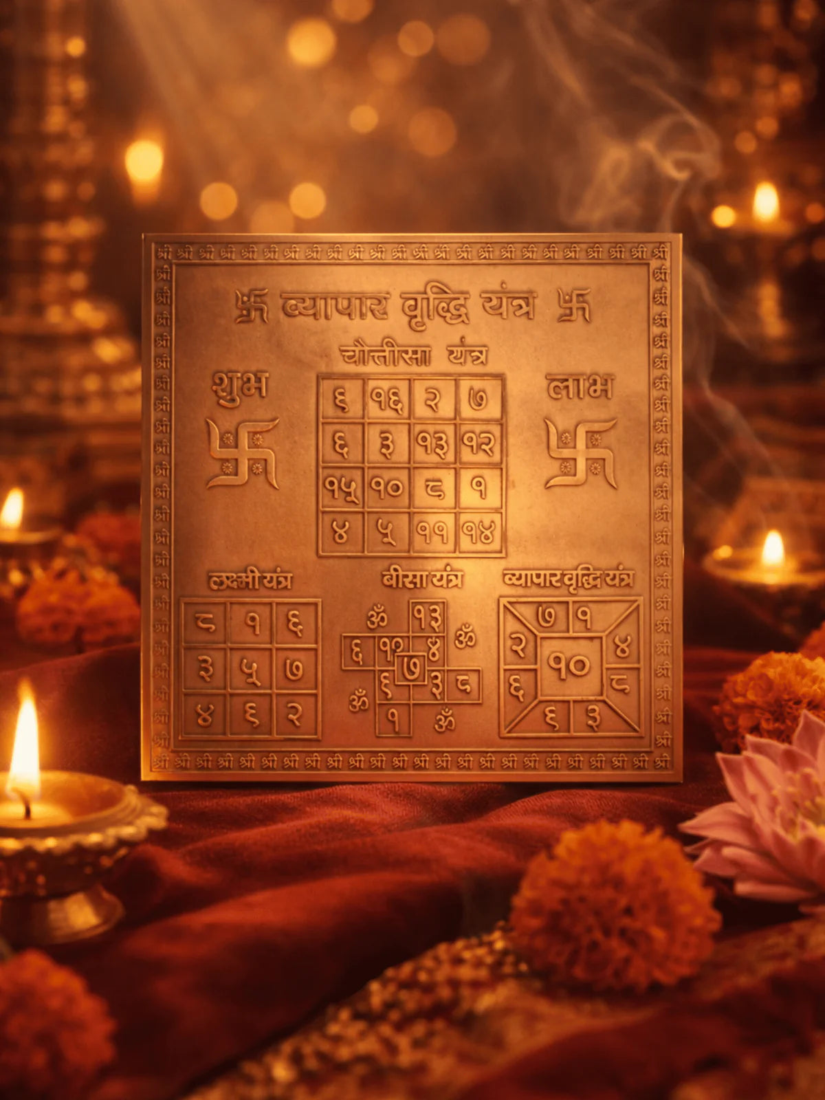 Vyapar Vriddhi Yantra – Pure Copper Sacred Plate for Business Growth & Prosperity